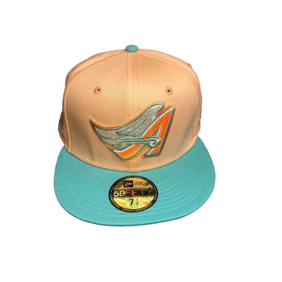 New Era Los Angeles Angels 59FIFTY Fitted Hat Cap Size 7 1/2 - Picture 1 of 4